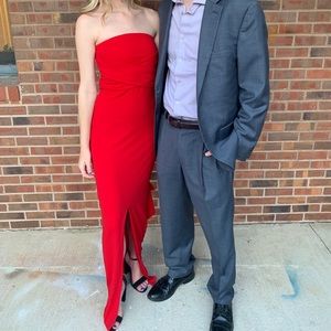 Lulus Own the Night Red Strapless Maxi Dress